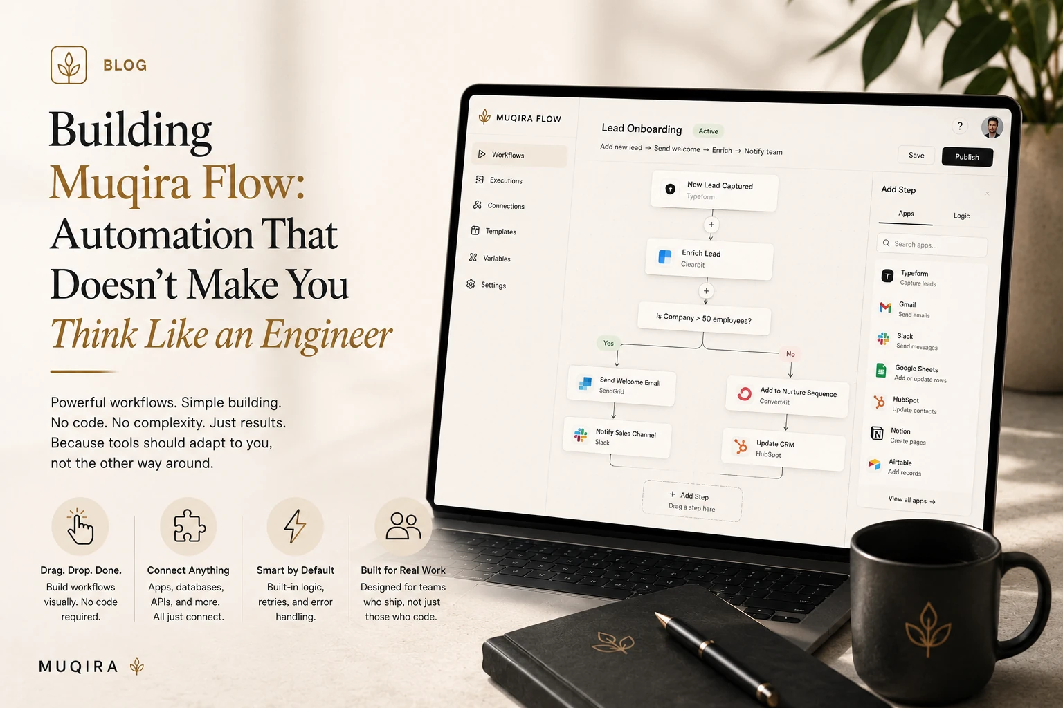 Building Muqira Flow: Automation That Doesn't Make You Think Like an Engineer